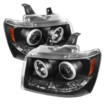 Suburban 1500/2500 07-14 / Tahoe 07-14 / Avalanche 07-14 Strålkastare Projektor LED (Utbytbara LEDs) – Svarta Spyder Auto